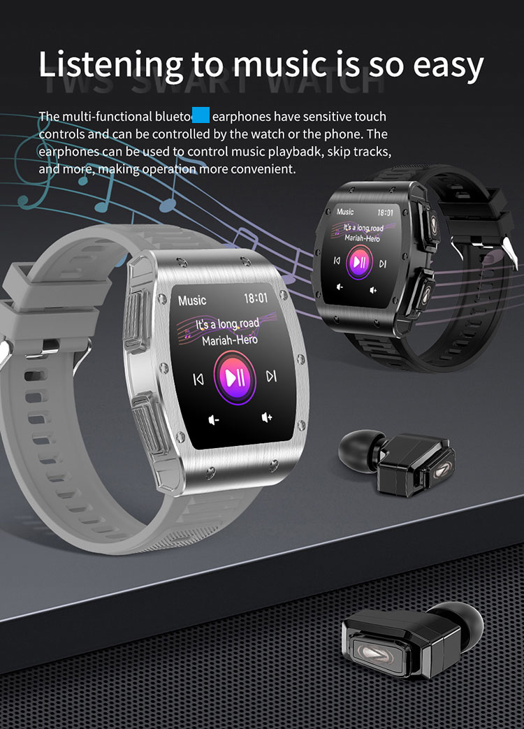 JM09 watch with earbuds ,Smartwatch with Earbuds ,TWS Smart Watch ,JM09 smart watch with earphone ，earphone smart watch ,smart watch earbuds 2 in 1 ,smartwatch with earbuds ,JM09 watch earphone ,JM09 smart watch